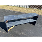 Vintage Wooden Chippy Farmhouse Two-Tier Blue Painted Bench