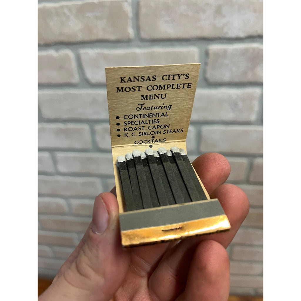 Vintage 1950s Bretton's Restaurant Copper Lounge - Kansas City - FULL Matchbook