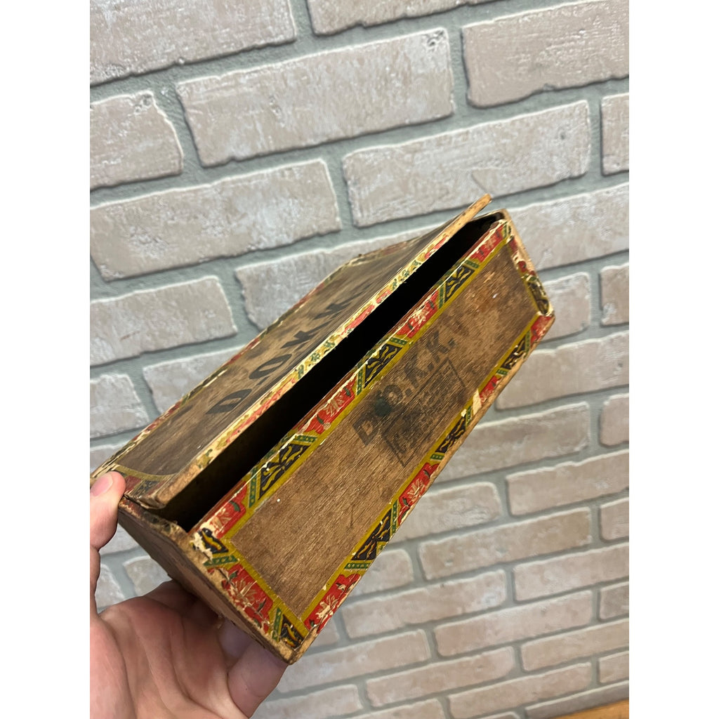 Vintage D.O.K.K. Tiger Moon Cigars Wooden Cigar Box Milwaukee Wisconsin Wis WI