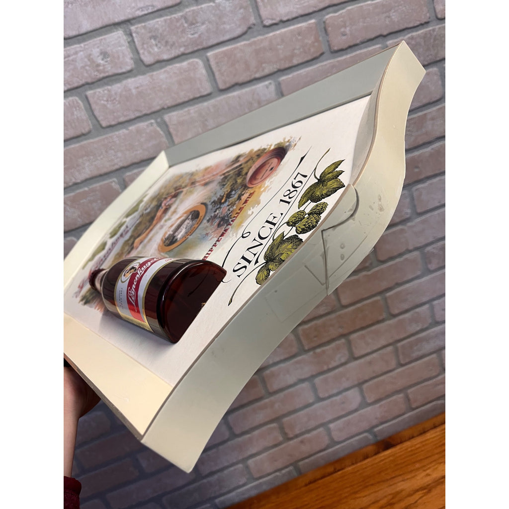 Vintage 1990s Leinenkugel Brewing Co Sign With Raised Plastic Bottle 21" x 13"