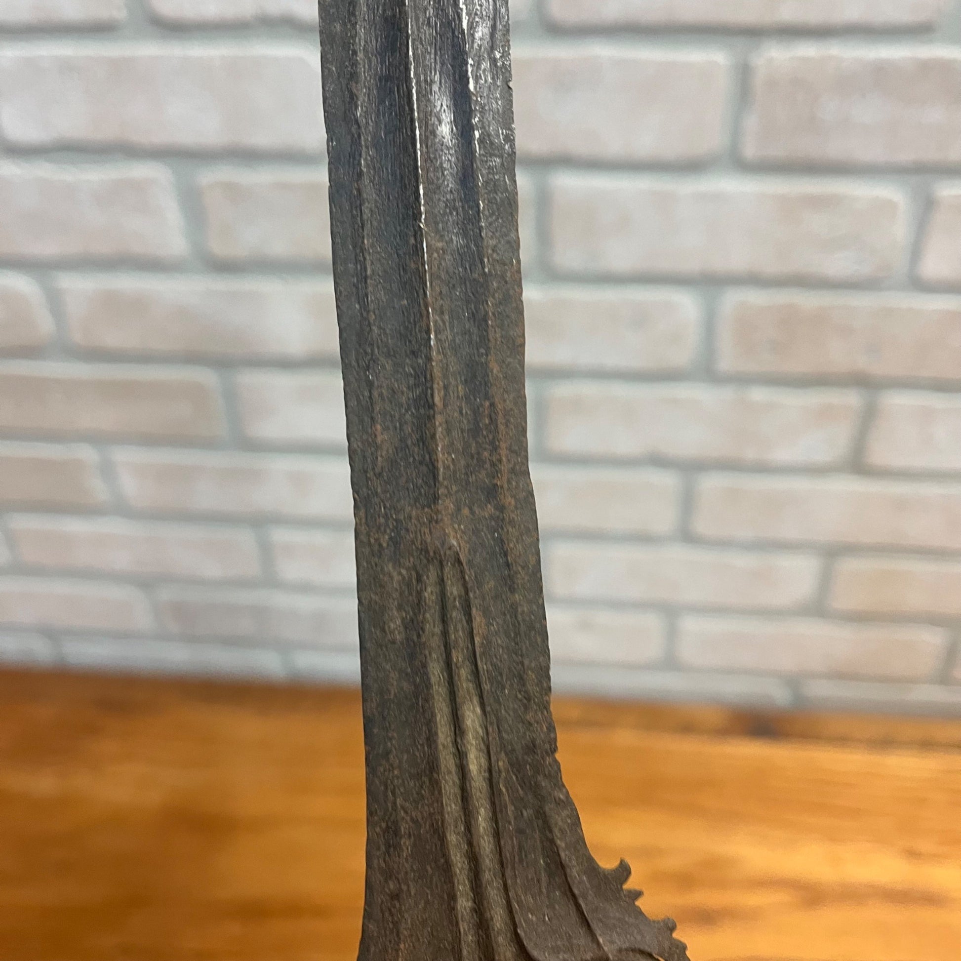 Antique Indonesian Javanese Kris Dagger Serpentine Blade Hand Carved Sheath 18"