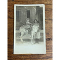Young Child Riding Donkey Mule Cap Gun Toy RPPC Real Photo Postcard