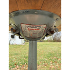 Vintage Wood & Metal Adjustable Hobbyist Workbench Stool Seat Chair + Backrest