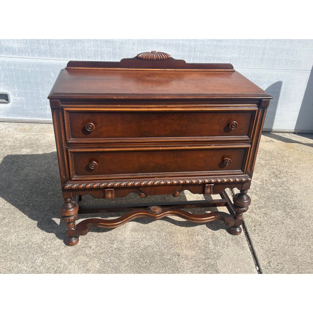 Antique Wood Buffet Server Dresser Sideboard 2 Drawer Console Table Chest of Drawers