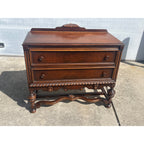 Antique Wood Buffet Server Dresser Sideboard 2 Drawer Console Table Chest of Drawers