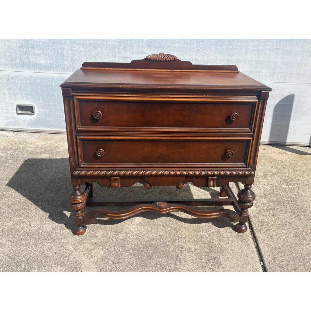 Antique Wood Buffet Server Dresser Sideboard 2 Drawer Console Table Chest of Drawers