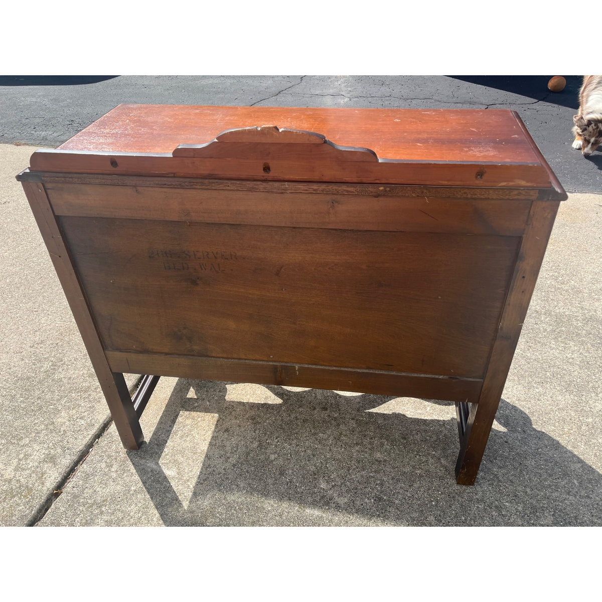 Antique Wood Buffet Server Dresser Sideboard 2 Drawer Console Table Chest of Drawers
