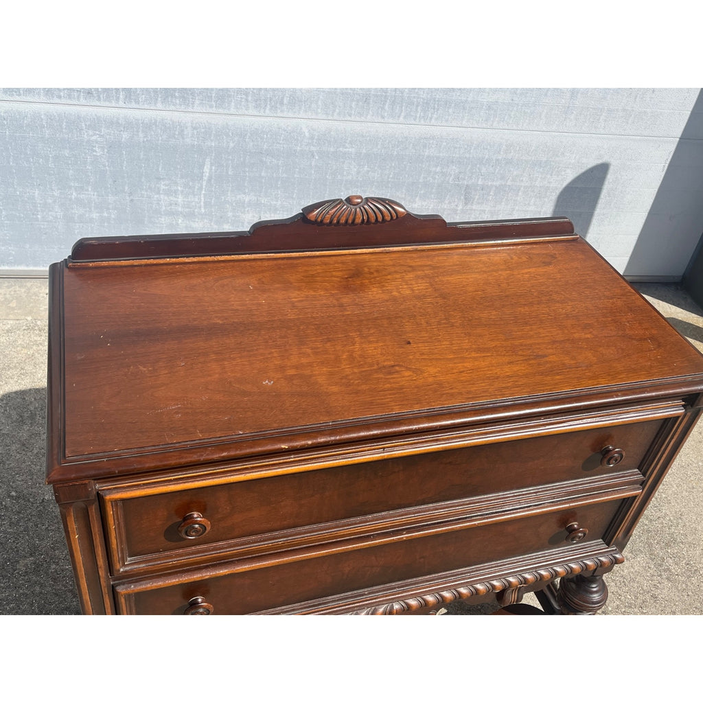 Antique Wood Buffet Server Dresser Sideboard 2 Drawer Console Table Chest of Drawers