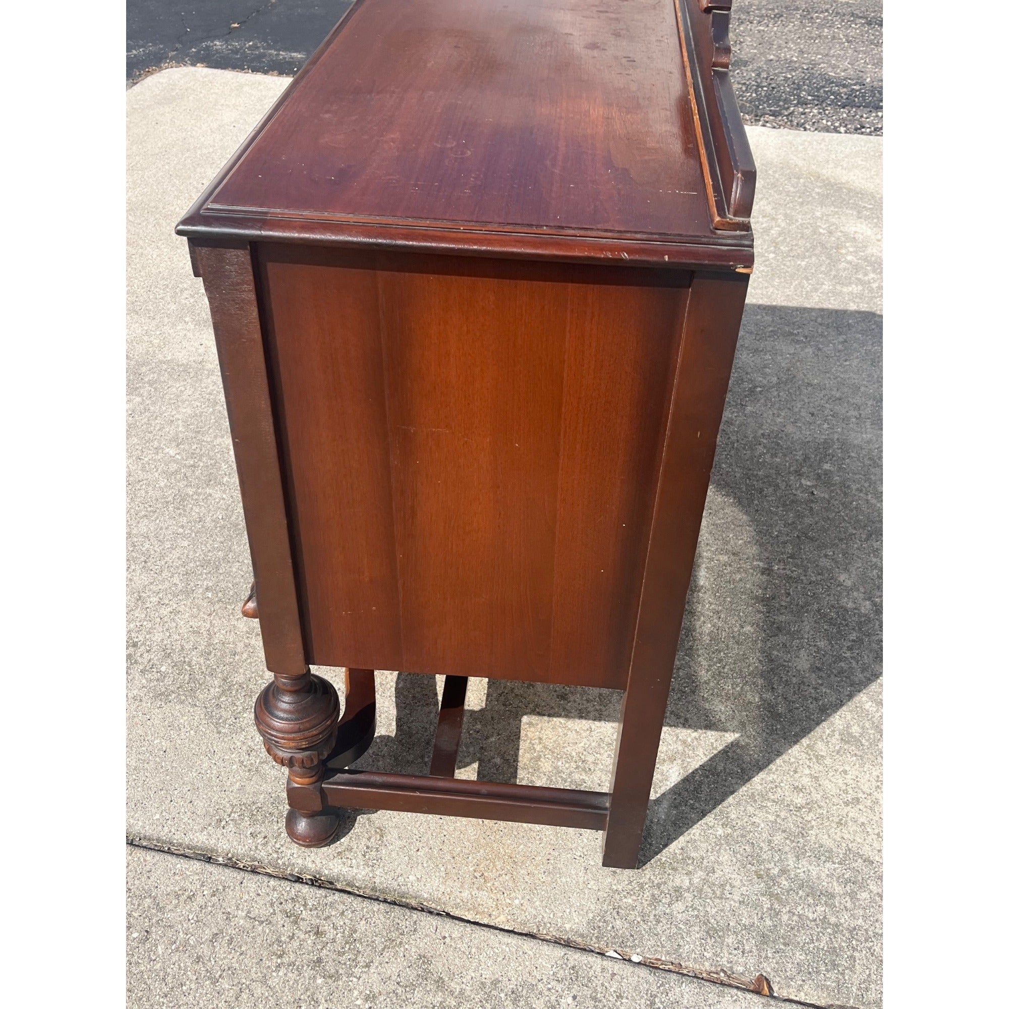 Antique Wood Buffet Server Dresser Sideboard 2 Drawer Console Table Chest of Drawers