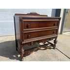 Antique Wood Buffet Server Dresser Sideboard 2 Drawer Console Table Chest of Drawers