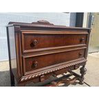 Antique Wood Buffet Server Dresser Sideboard 2 Drawer Console Table Chest of Drawers