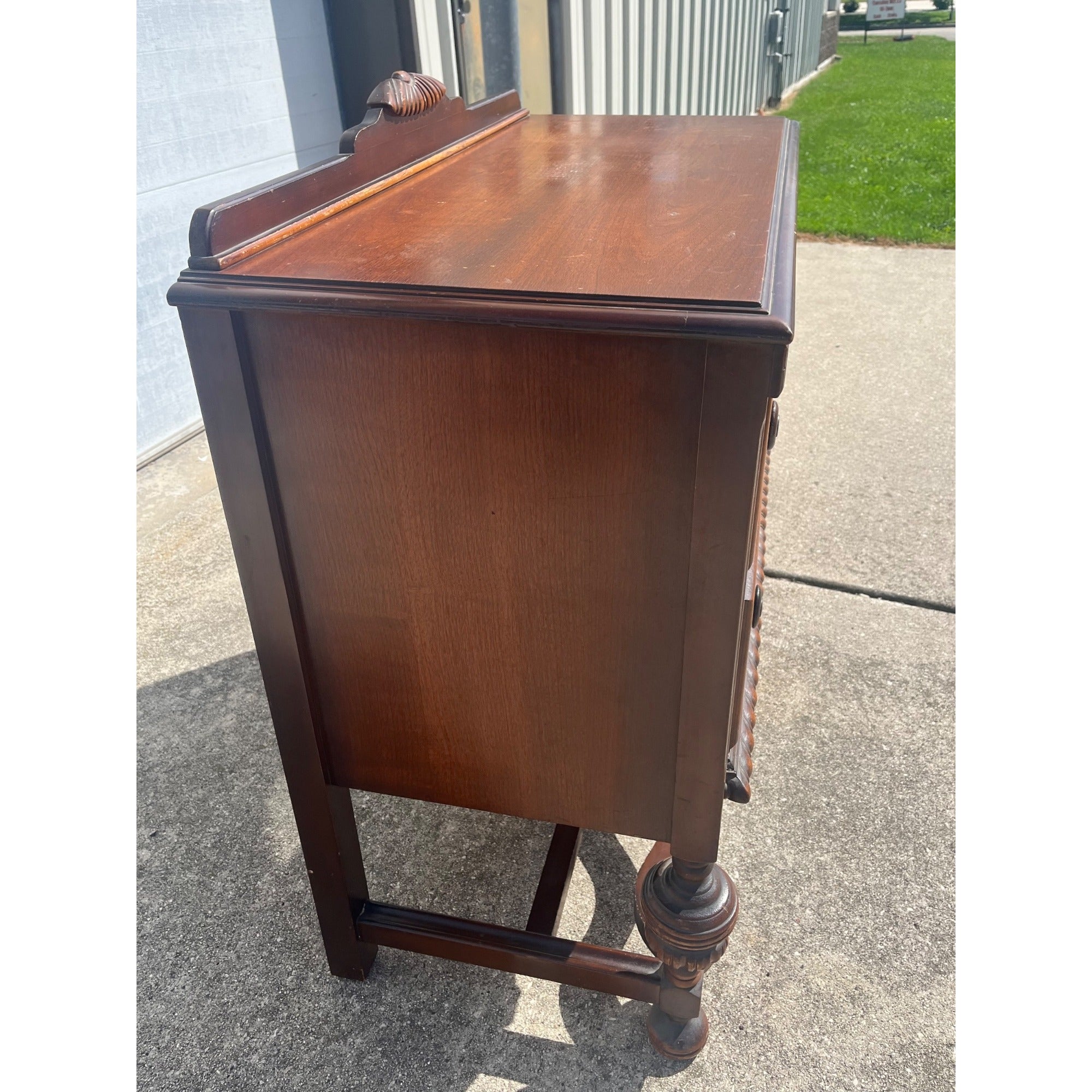 Antique Wood Buffet Server Dresser Sideboard 2 Drawer Console Table Chest of Drawers