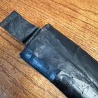 Vintage India Curved Kukri Style Knife Dagger Etched Blade w/ Sheath Ornate