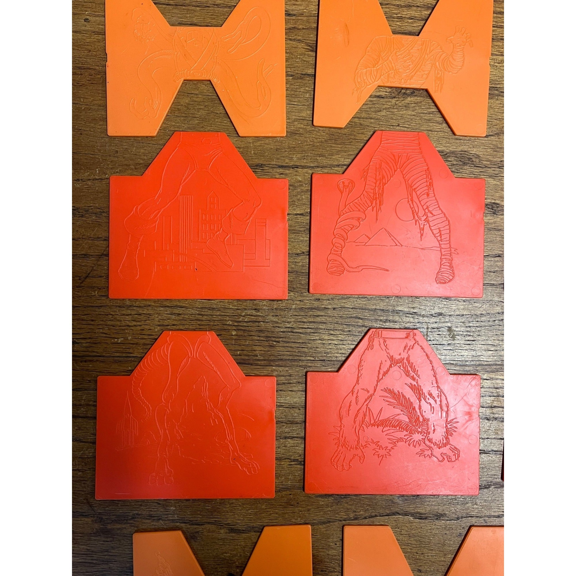 1979 Tomy Mighty Men Monster Maker Design Kit - Replacement Parts Lot