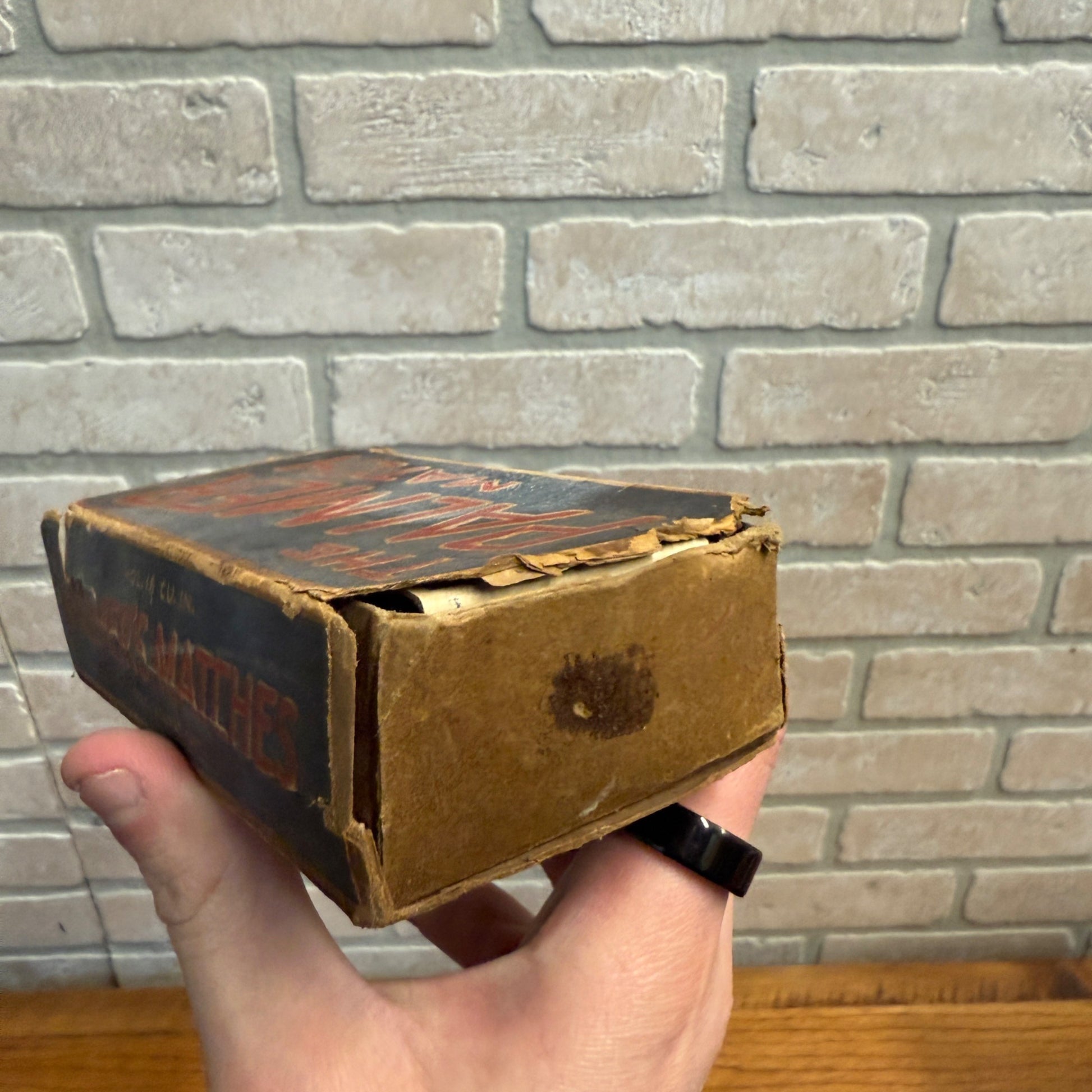 Vintage True American Matches Advertising Match Box w/ Matches Grocery Decor