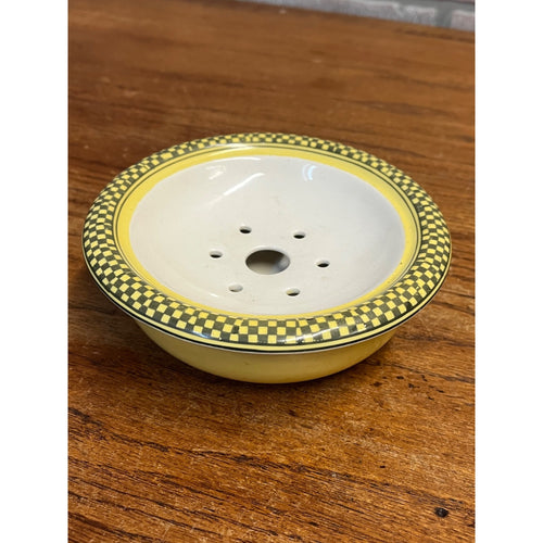 RARE Vintage Crown Ducal Porcelain Berry Strainer Wash Drain Bowl w/ Top Plate