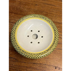 RARE Vintage Crown Ducal Porcelain Berry Strainer Wash Drain Bowl w/ Top Plate