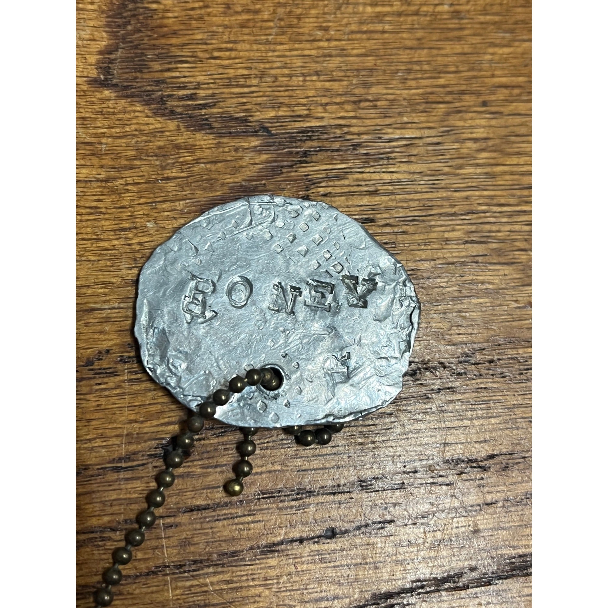 Vintage WWII Theatre Field Made? Dog Tag ID Handmade US Army
