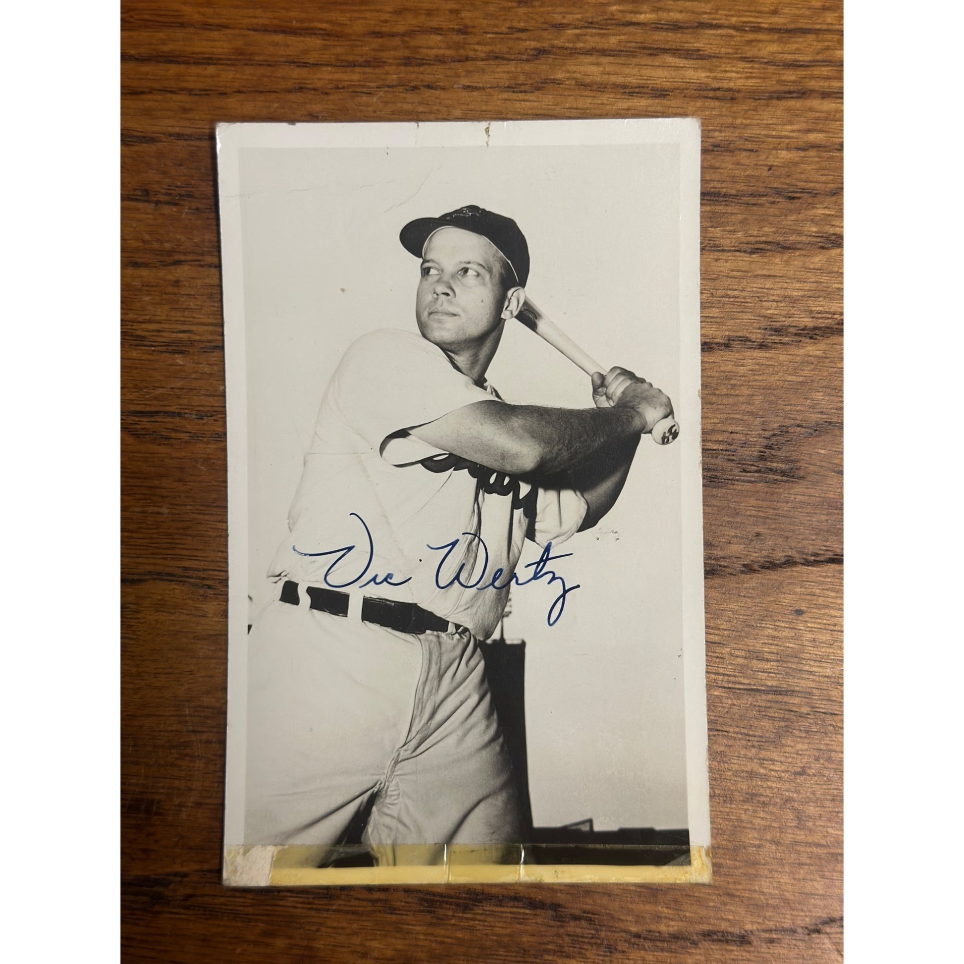 Vic Wertz (1947-1963) Signed Photo Postcard died 1983 Cleveland Indians
