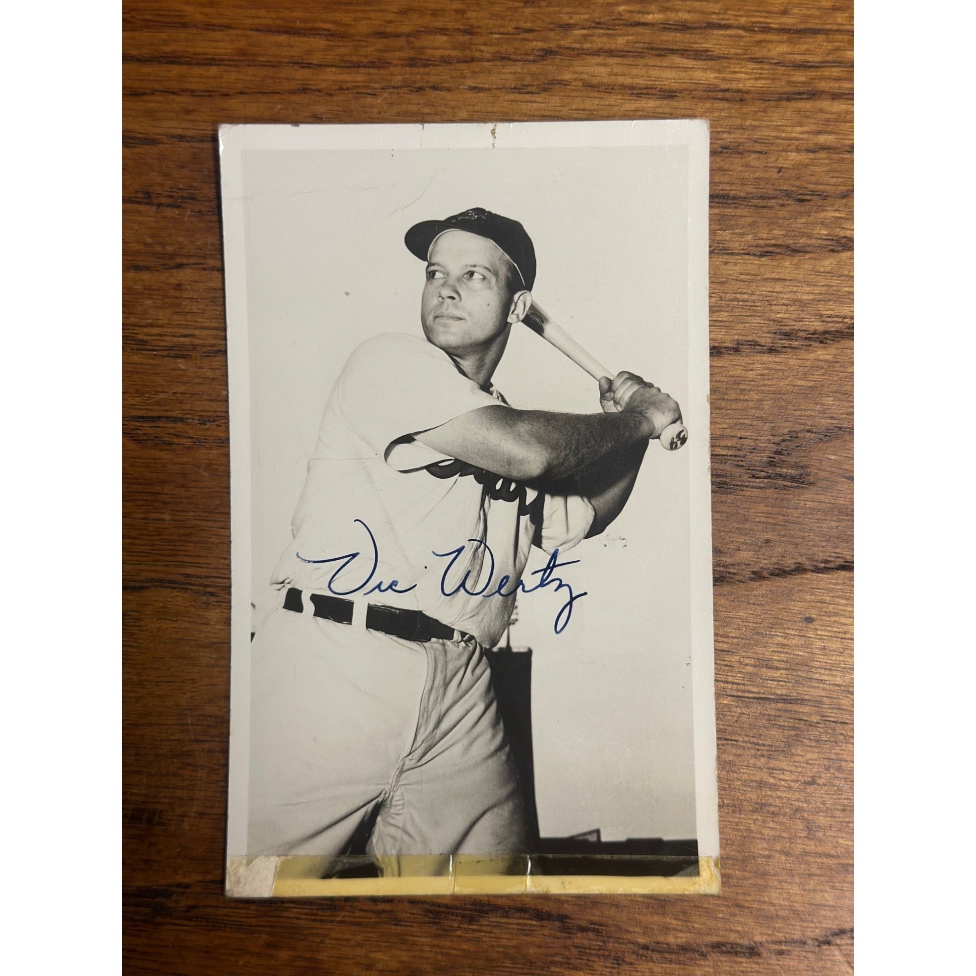 Vic Wertz (1947-1963) Signed Photo Postcard died 1983 Cleveland Indians