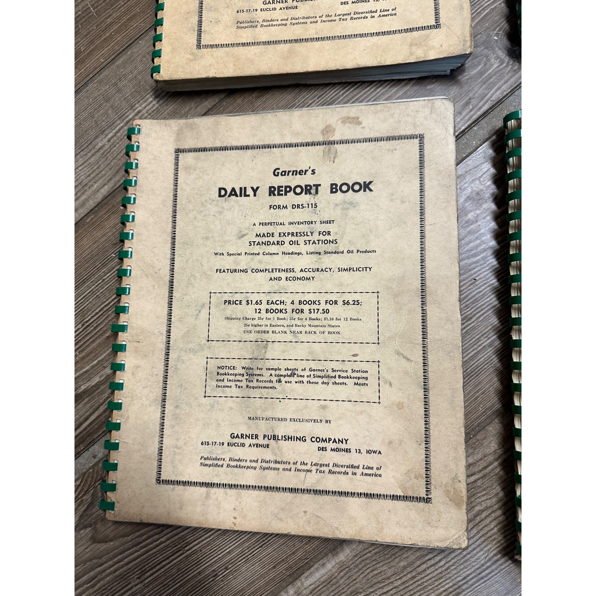 Vintage 1950s Standard Oil Service Station Report Transaction Log Books Lot (4)