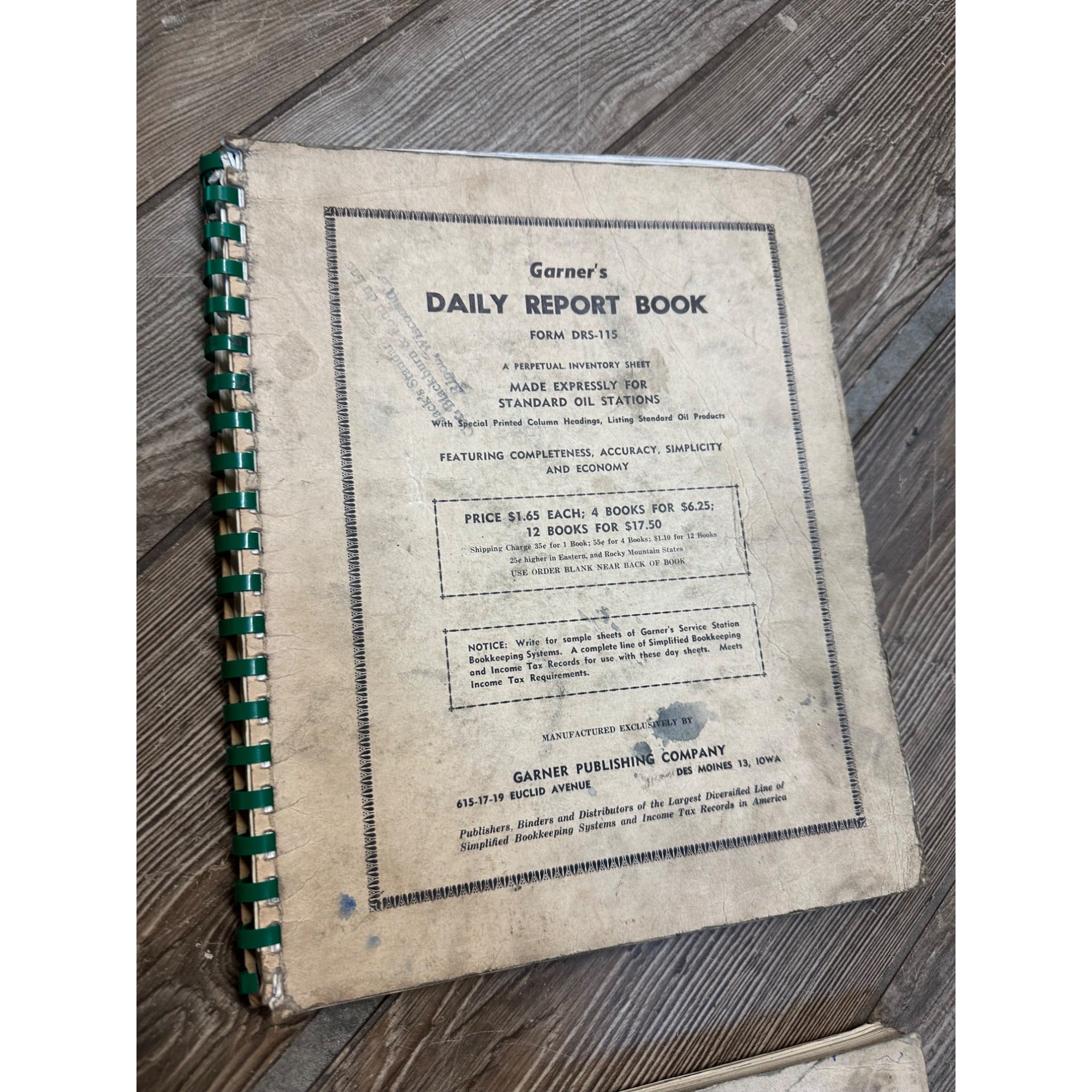 Vintage 1950s Standard Oil Service Station Report Transaction Log Books Lot (4)