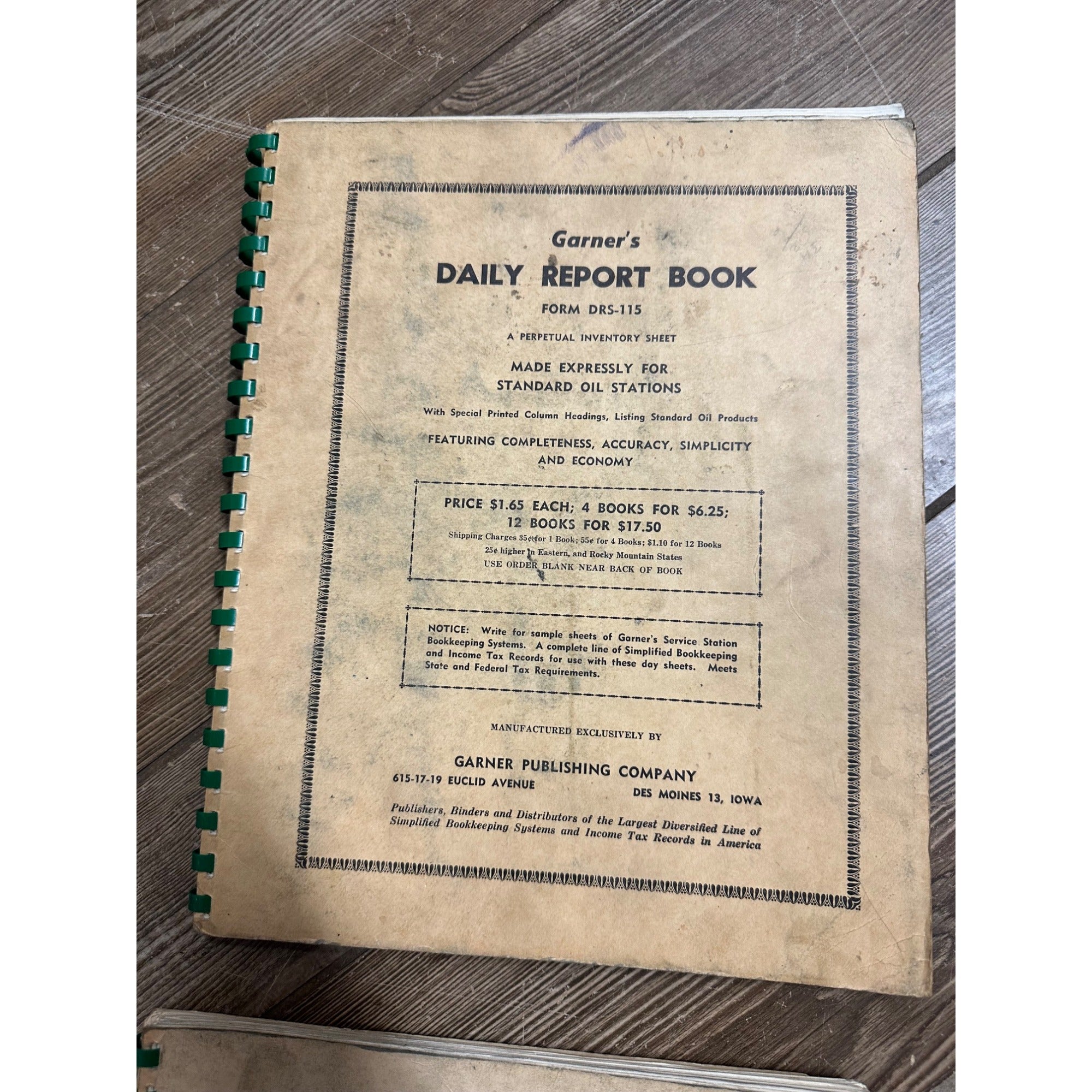 Vintage 1950s Standard Oil Service Station Report Transaction Log Books Lot (4)