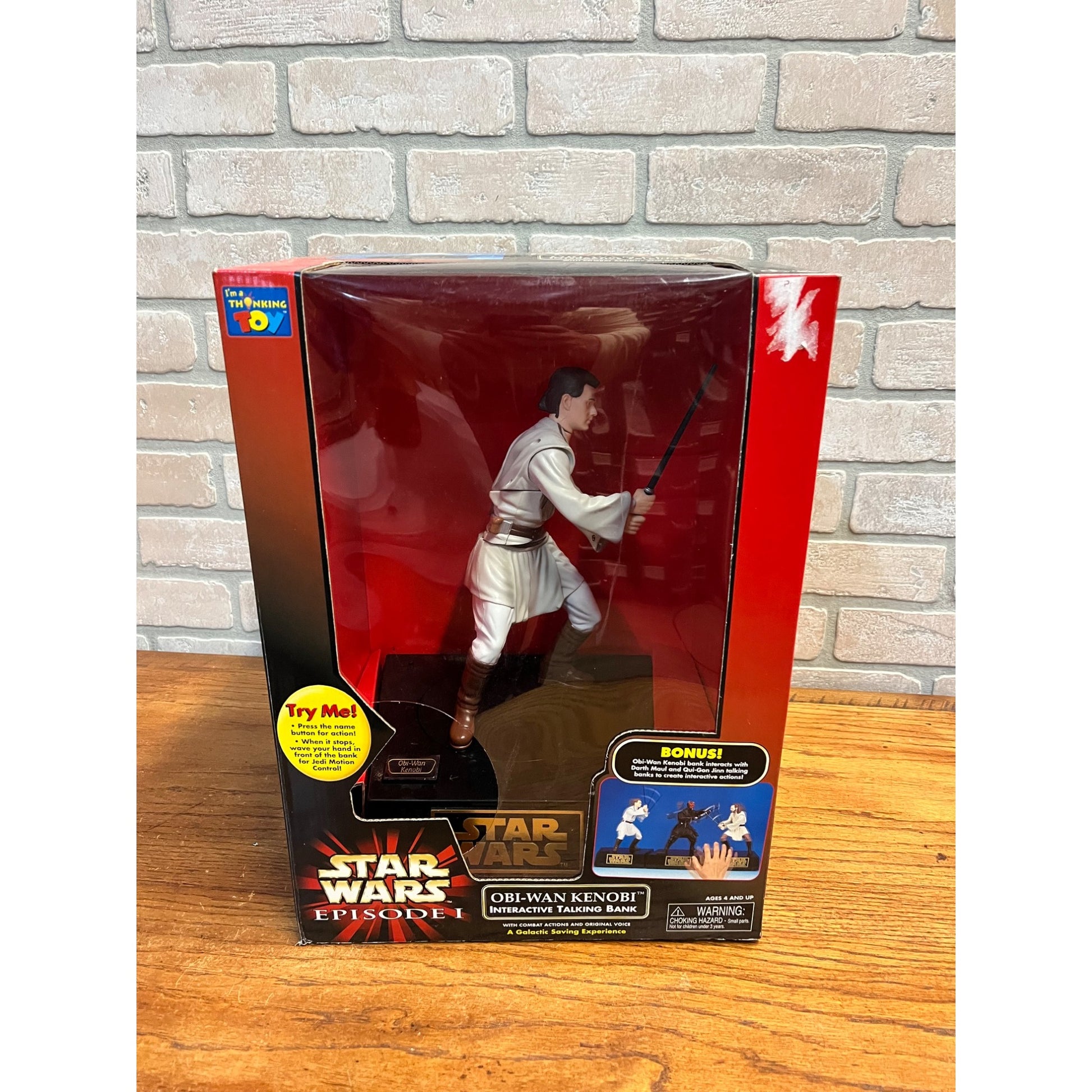 Star Wars Episode I Obi-Wan Kenobi Interactive Talking Bank Action Figure