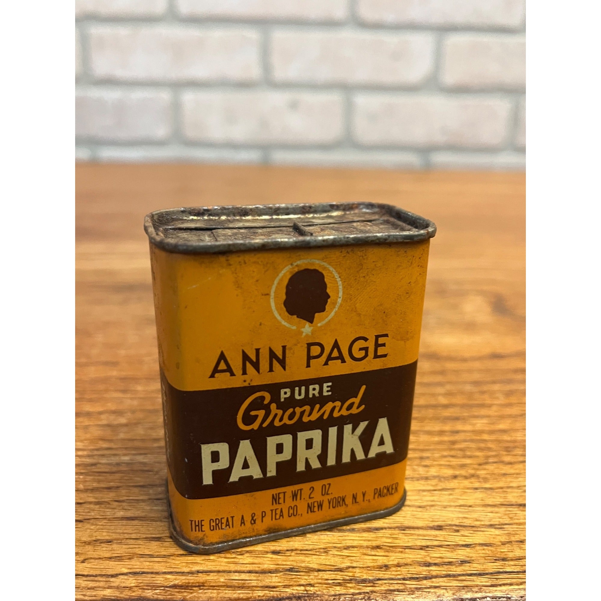 Vintage Ann Page Pure Ground Paprika Spice Tin Advertising Can The Great A&P Tea Co. New York, N.Y.
