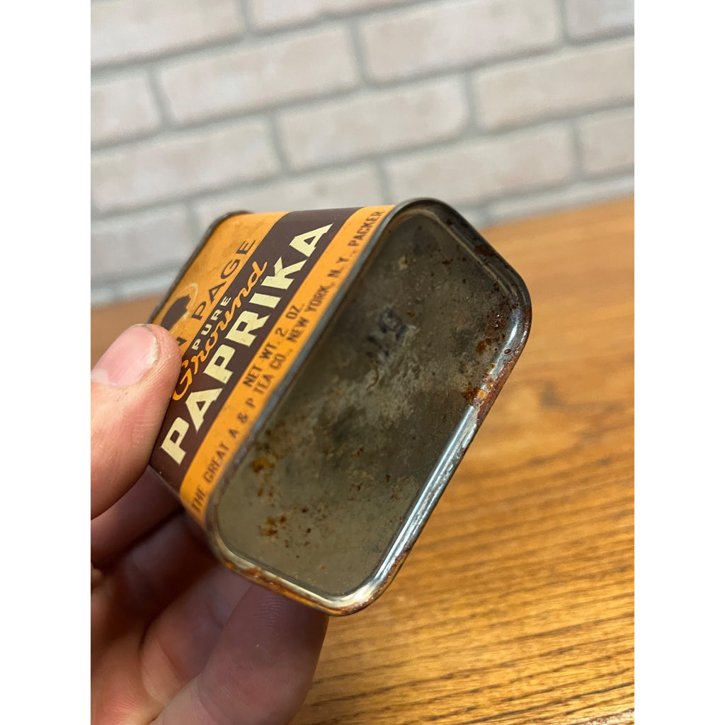 Vintage Ann Page Pure Ground Paprika Spice Tin Advertising Can The Great A&P Tea Co. New York, N.Y.