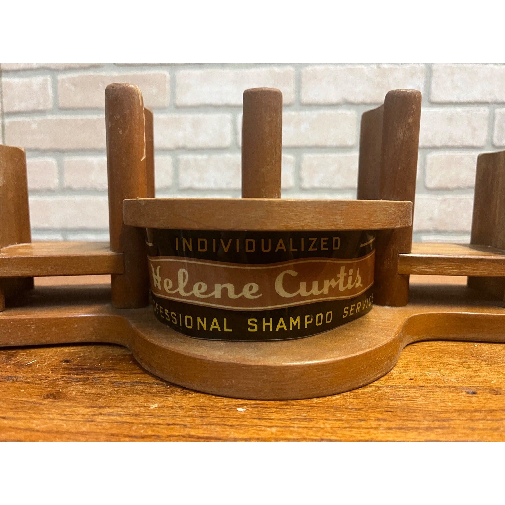 Vintage Helene Curtis Shampoo Barber Shop Store Display Wooden Shelf Sign