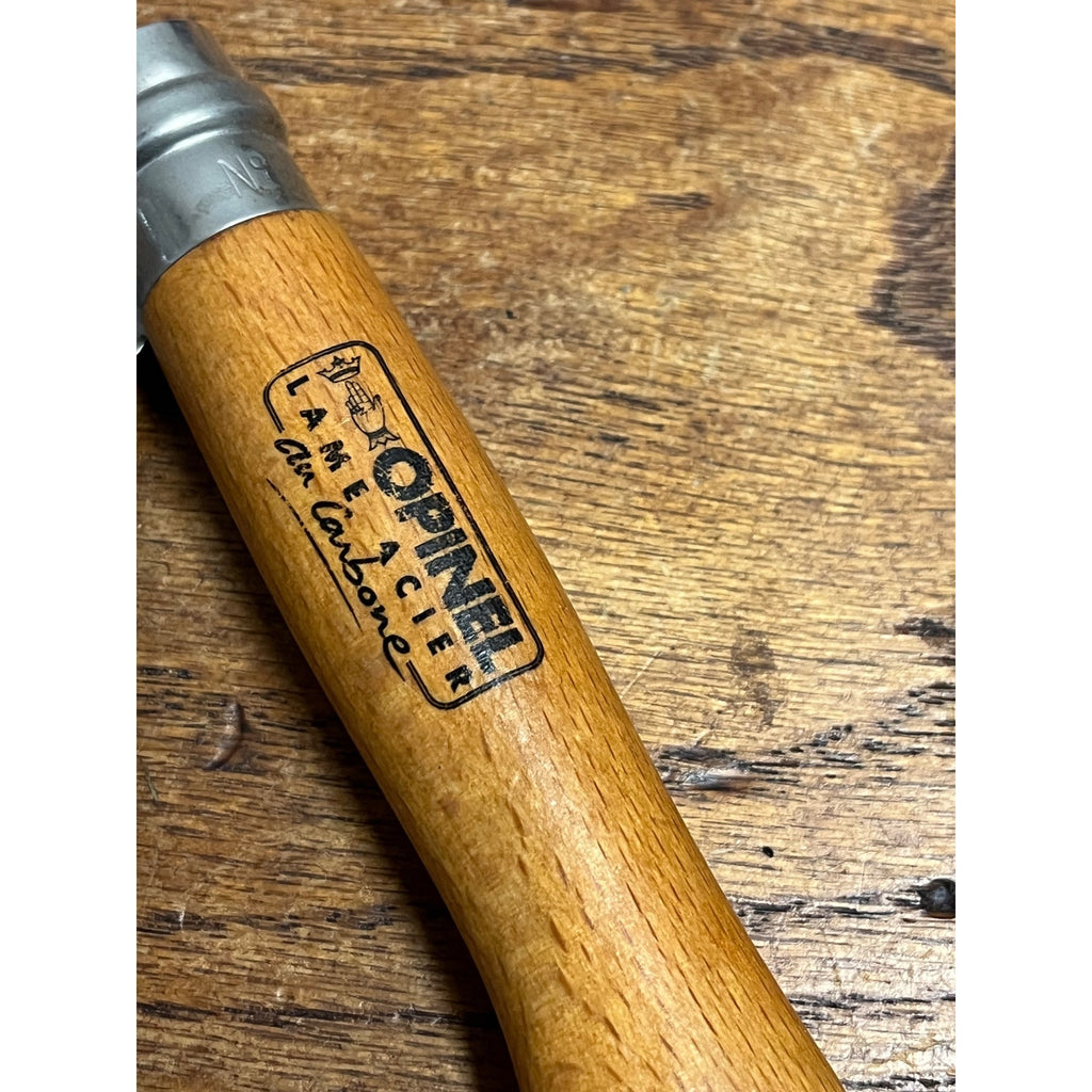 Opinel No.8 Carbon Steel Folding Pocket Knife Locking Bld Made In France Vintage