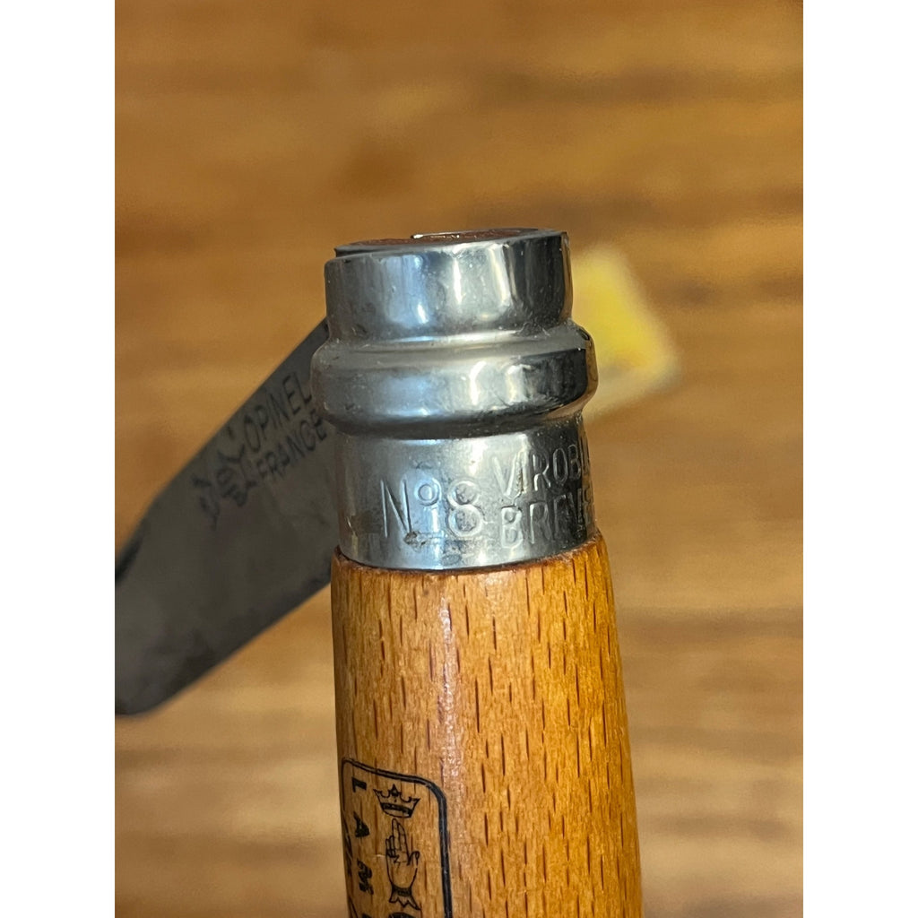 Opinel No.8 Carbon Steel Folding Pocket Knife Locking Bld Made In France Vintage