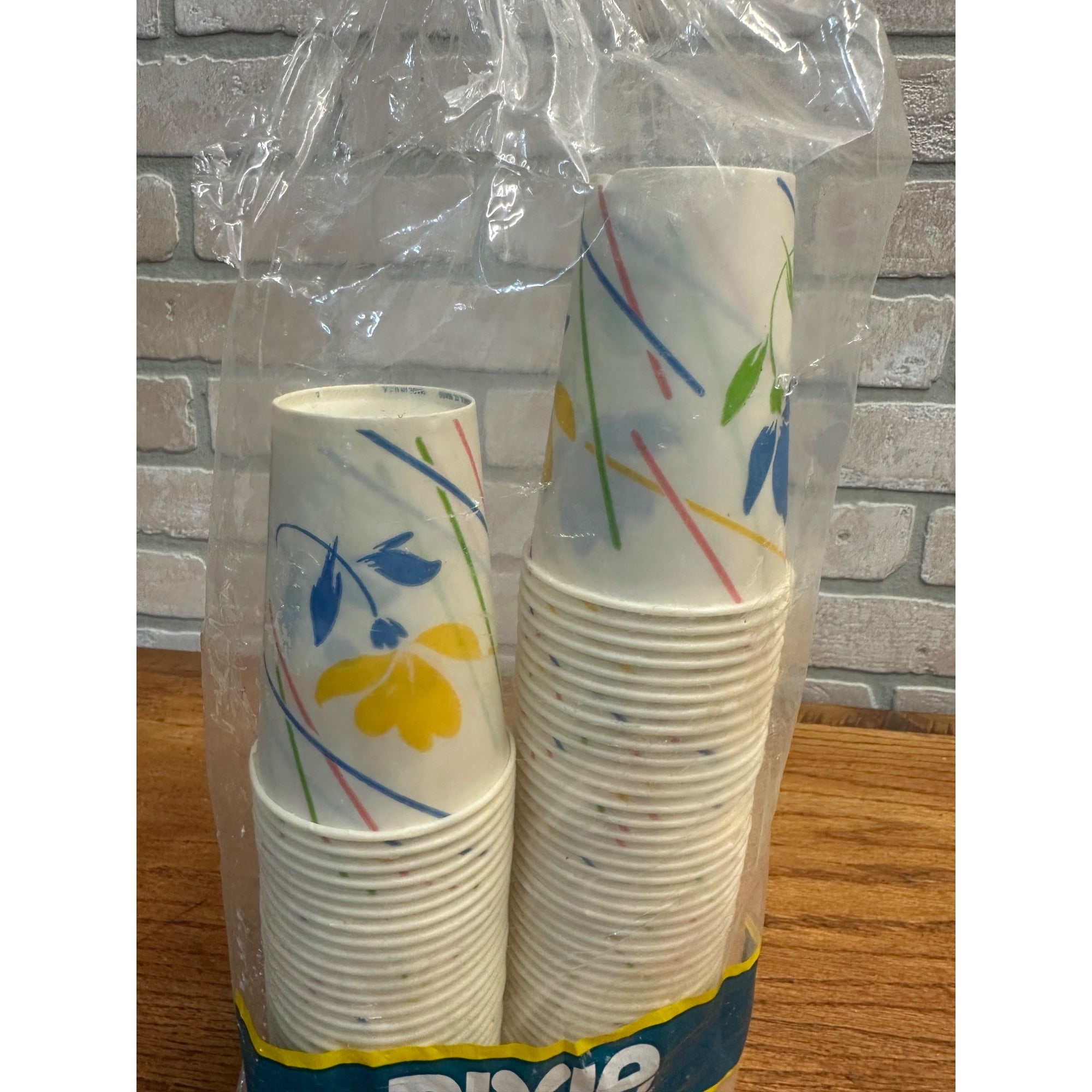 Vintage Dixie Livingware 7oz Cold Cups Pastels No. 77 Spring Flowers Granny Core