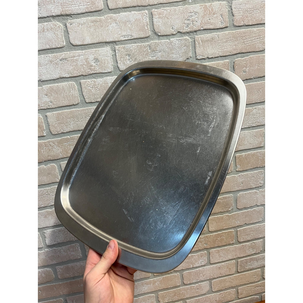 Vintage Old Hall Stainless Steel Rectangular Serving Tray MCM 1960s -- 16 x 12.5