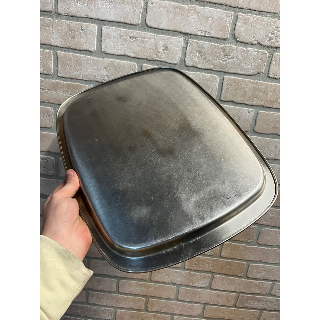 Vintage Old Hall Stainless Steel Rectangular Serving Tray MCM 1960s -- 16 x 12.5