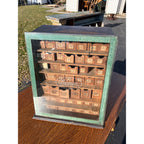 Vintage Premier Apothecary Drug Store Display Cabinet w/ Drawers Advertising