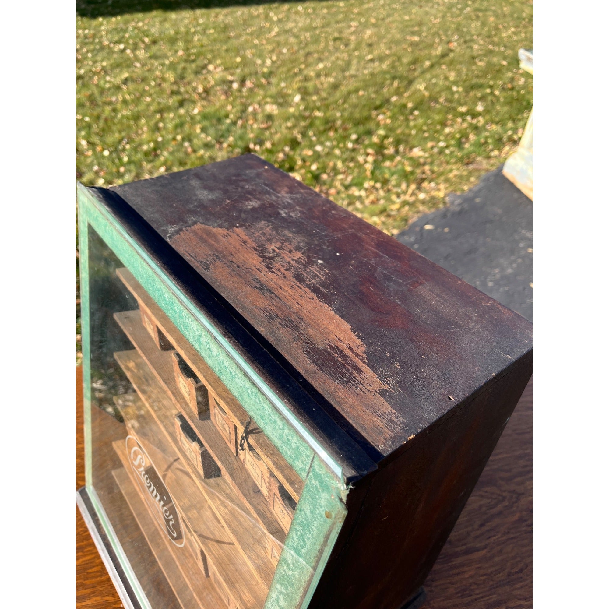 Vintage Premier Apothecary Drug Store Display Cabinet w/ Drawers Advertising