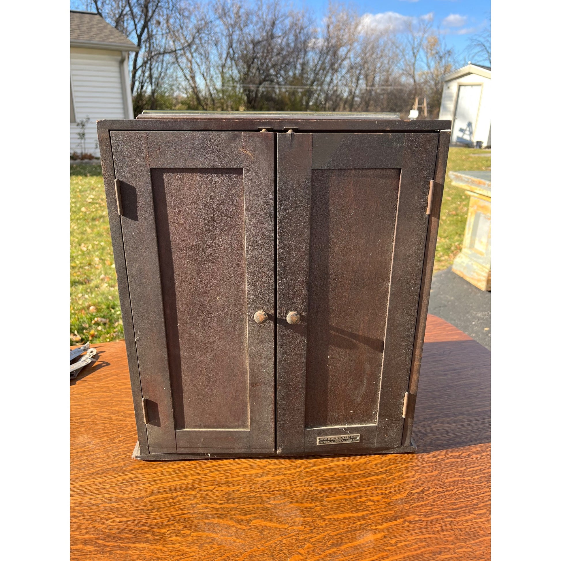 Vintage Premier Apothecary Drug Store Display Cabinet w/ Drawers Advertising