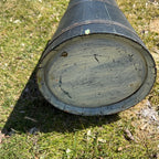 Antique Primitive Wooden Butter Churn Farmhouse Black Dark Blue