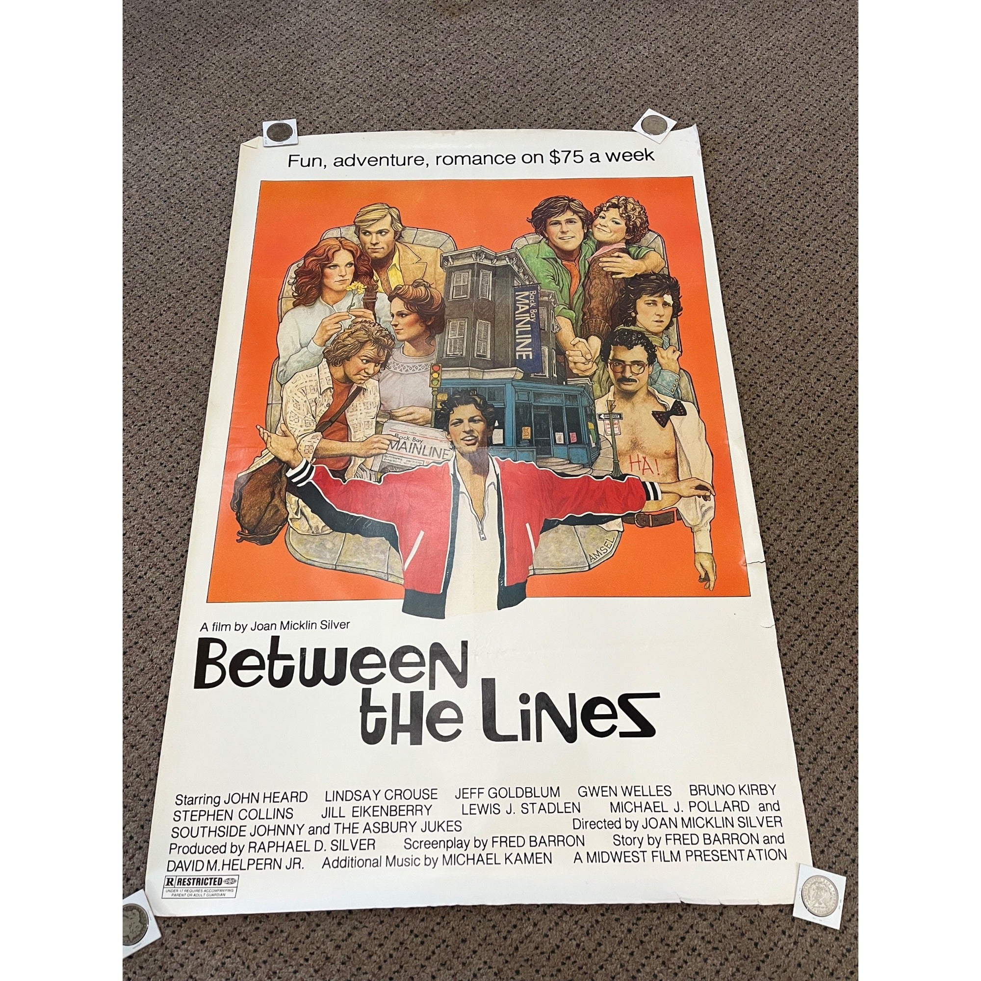 Vintage 1977 Between the Lines One-Sheet Original Movie Poster 27x41