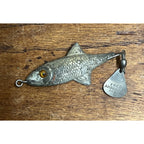 RARE Vintage Fred Arbogast Tin Liz Metal Fishing Lure Tackle Spin Tail (1927-29)