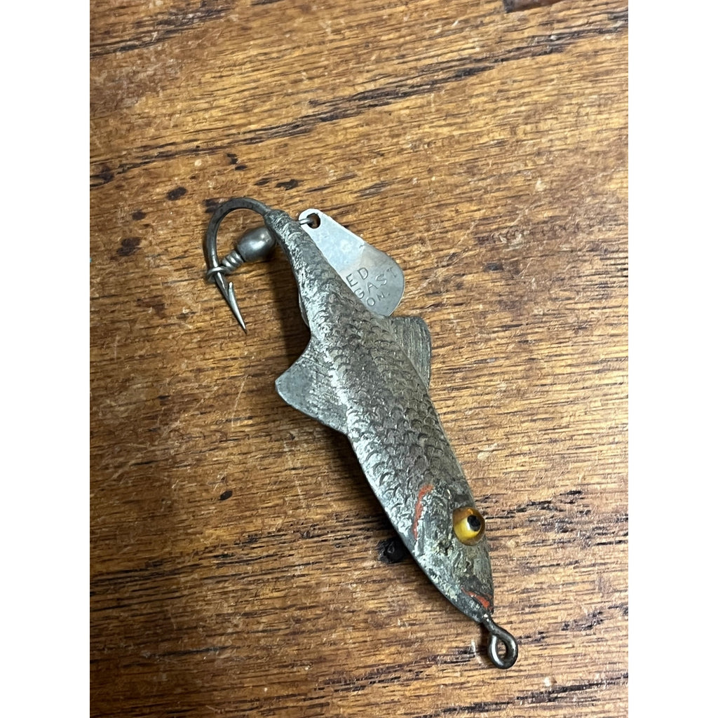 RARE Vintage Fred Arbogast Tin Liz Metal Fishing Lure Tackle Spin Tail (1927-29)
