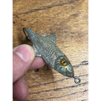 RARE Vintage Fred Arbogast Tin Liz Metal Fishing Lure Tackle Spin Tail (1927-29)