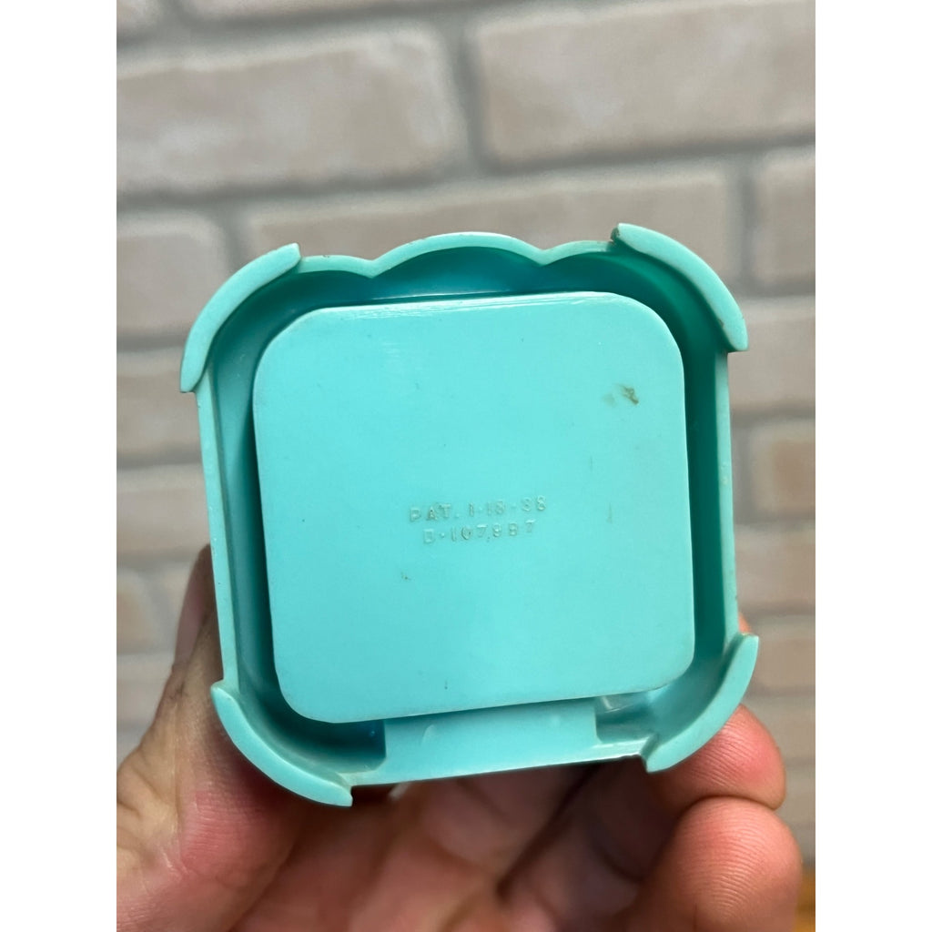 Vintage Ring Presentation Box Celluloid Turquoise Blue Art Deco Fueger Peoria IL