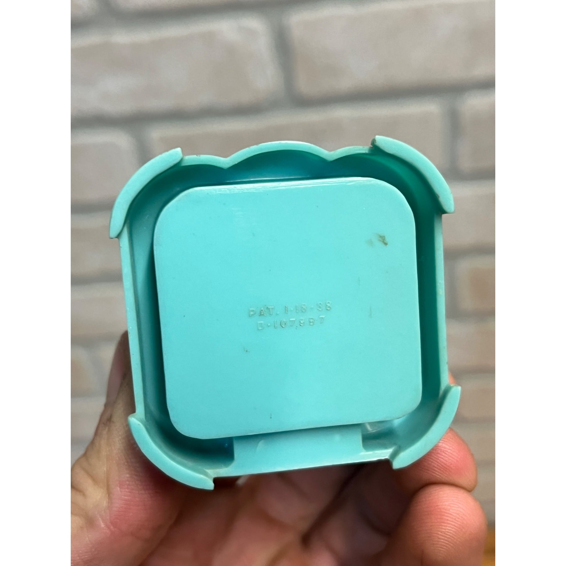 Vintage Ring Presentation Box Celluloid Turquoise Blue Art Deco Fueger Peoria IL