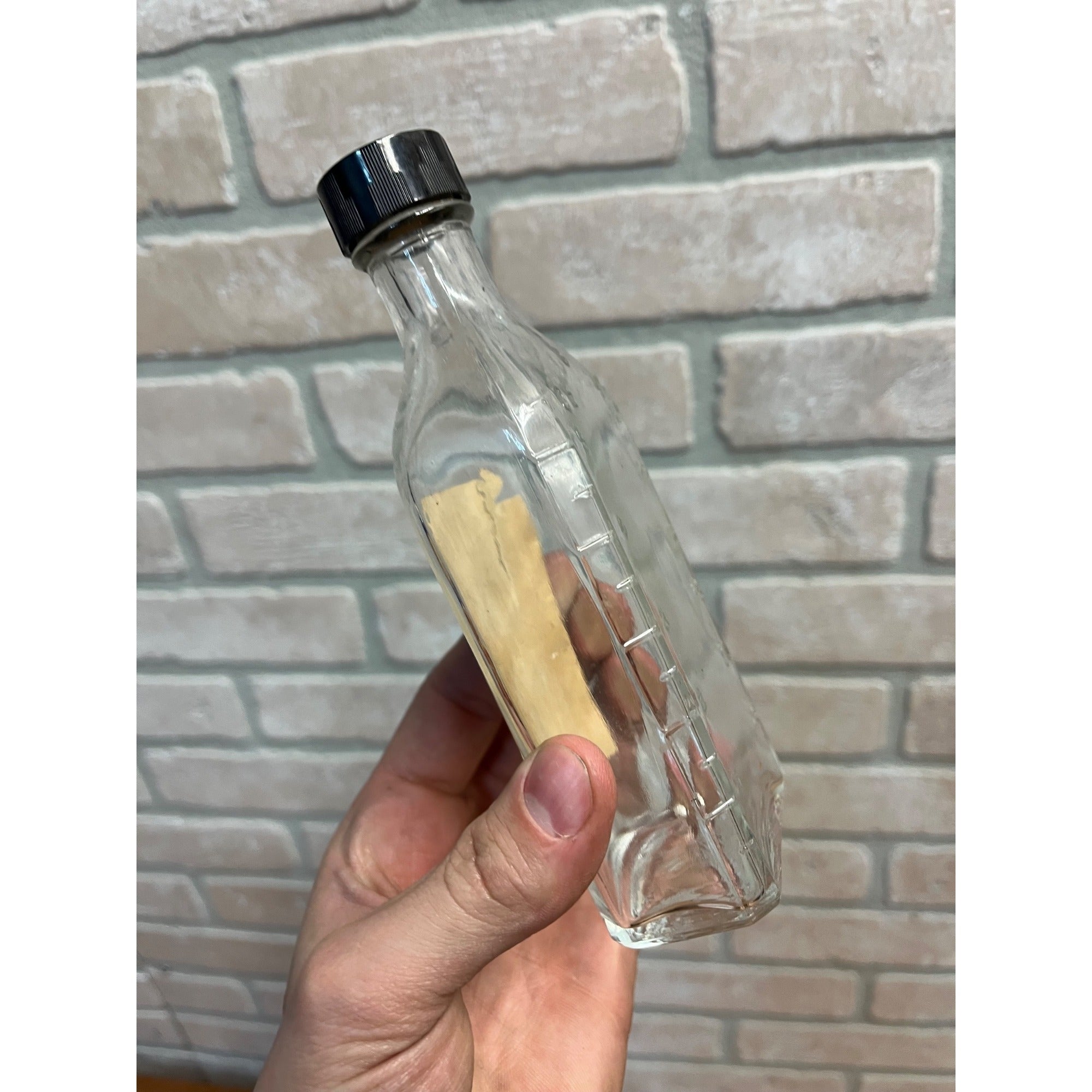 Vintage Forest Junction Wisconsin Medicine Glass Bottle Paper Label