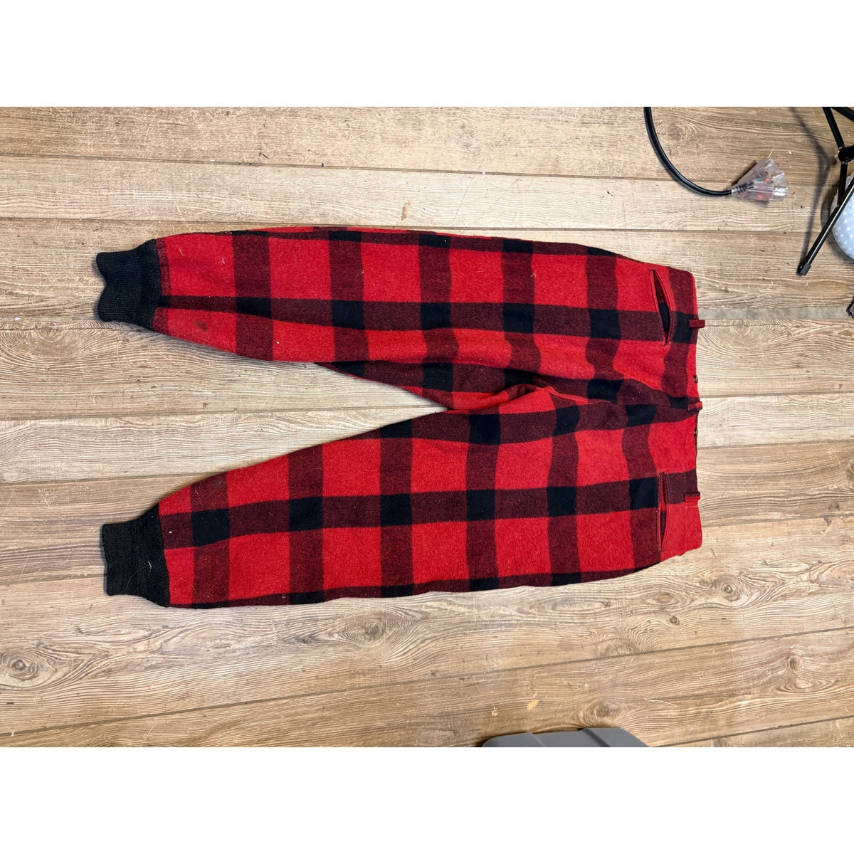 Vintage 70s Red Flannels Distressed Malone Pans Flannel Wool Fall Heavy duty Pants Trousers