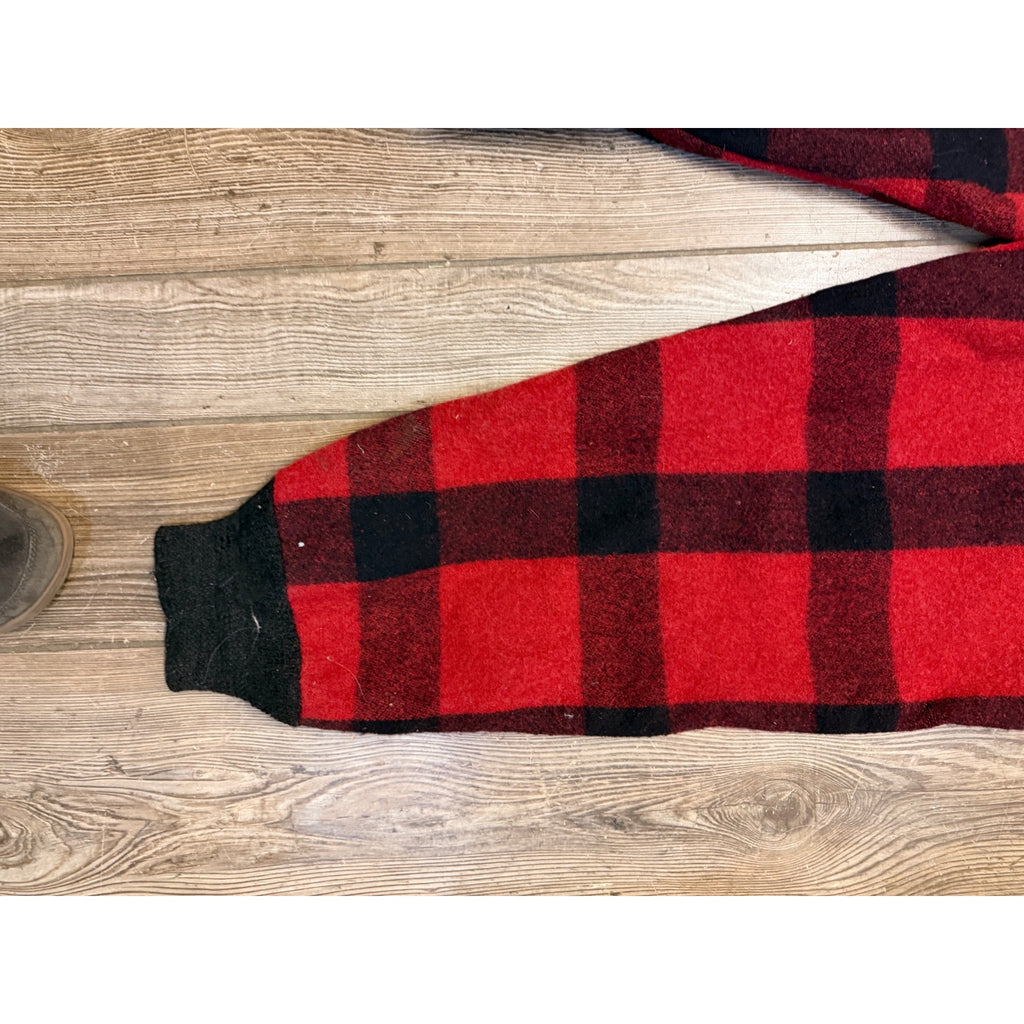 Vintage 70s Red Flannels Distressed Malone Pans Flannel Wool Fall Heavy duty Pants Trousers
