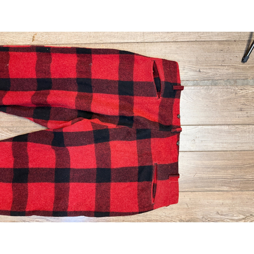 Vintage 70s Red Flannels Distressed Malone Pans Flannel Wool Fall Heavy duty Pants Trousers